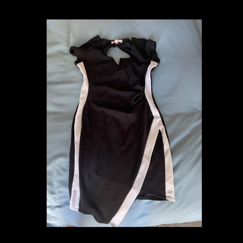 asymmetrical body con dress